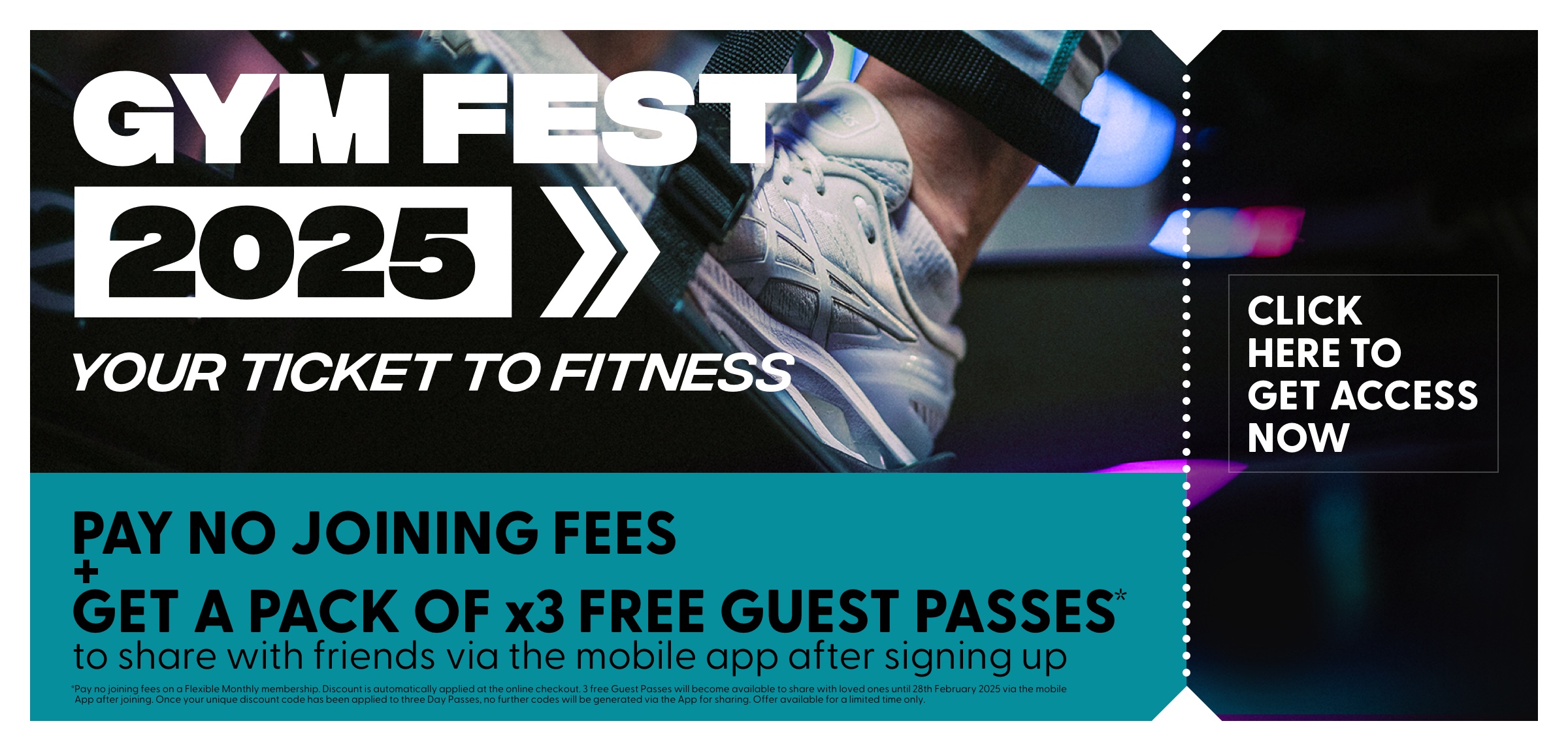 Gym Fest 2025 - Pay No Gym Joining Fees and x3 Free Guest Passes